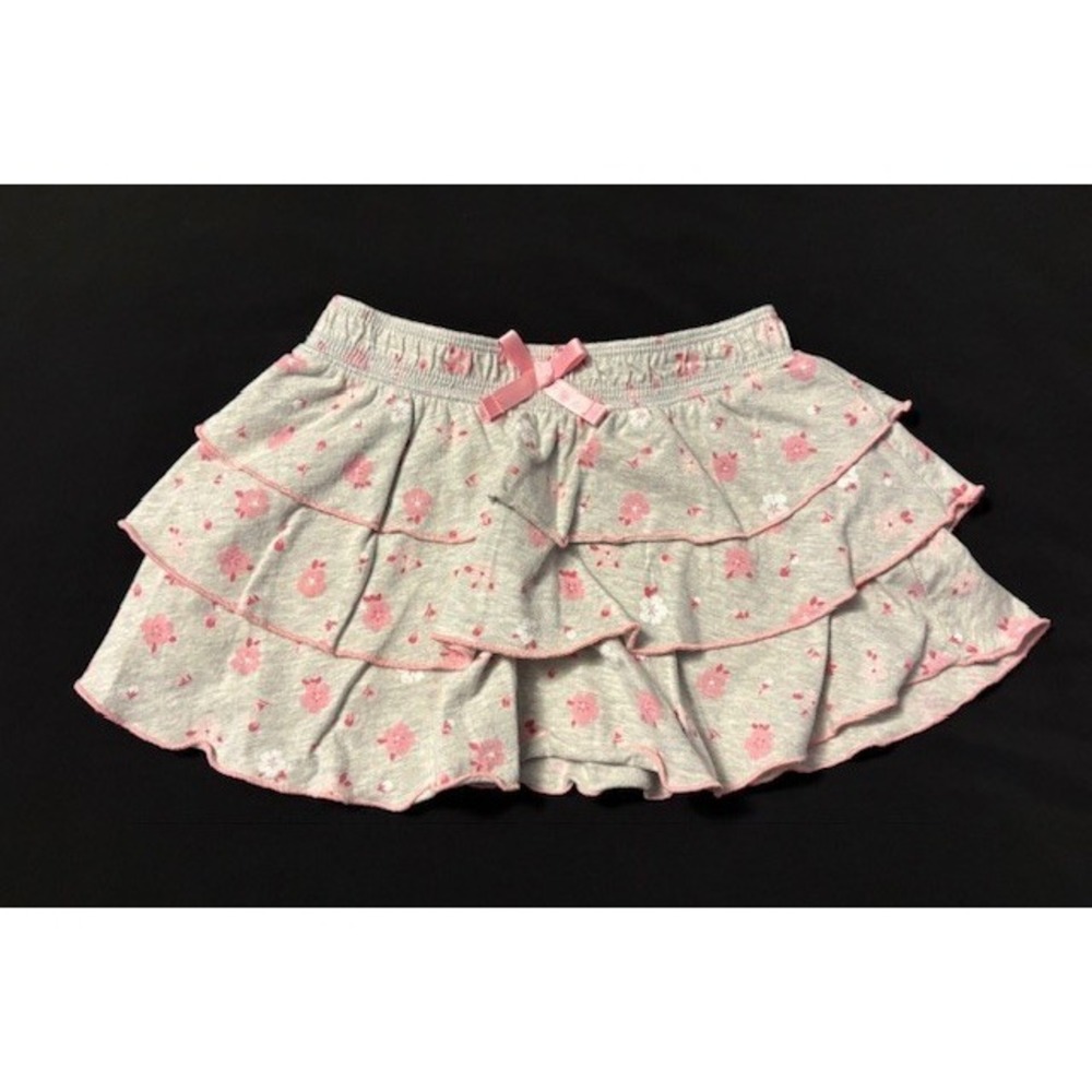 OshKosh girls gray skirt with pink and white flowers size 3T